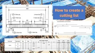 How to create rebar cutting list for Beam