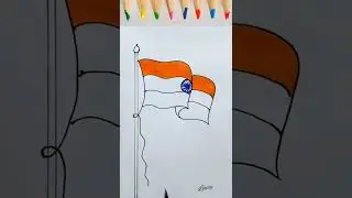 How to Draw National Flag of India | Independence Day Drawing| Republic Day Drawing 