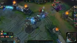 League of Legends. Azir vs 5 bots.(Azir wins).