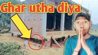 ghar ko jack lagakar kar diya 😱 ll how to move big house ll moving house ll architecture