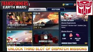 [*/\*] Transformers Earth Wars - Dispatch Missions Unlock third mission slot for Autobots Faction