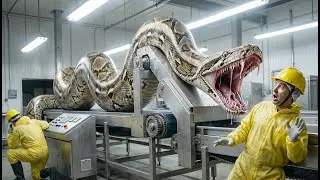 Inside a Python Factory: Reticulated Diamond Scale Harvest Model P-R1 (Full Process)