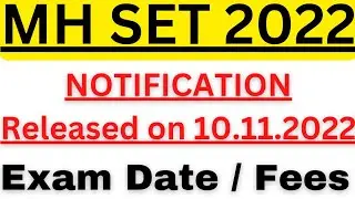 mh set 2022 notification, mh set 2022 notification date