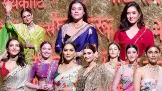 Actress At Ambani Ganpati Darshan 2024 Pooja Ananya Mandhuri Tamannaah Rekha ￼Kajol Shanaya Bhumi ❤️