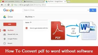 How To Convert pdf to word without software
