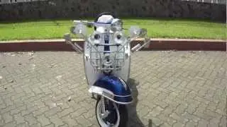 Classic Vespa VBC with GS 160 styling 150cc in White/Metallic Blue - ID: SV#0119 - www.starvespa.com