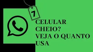 COMO SABER QUANTO ESPAÇO O WHATSAPP USA, E O QUANTO DE INTERNET ELE JÁ GASTOU.
