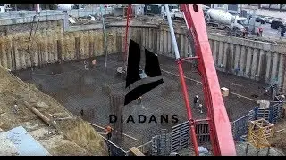 Таймлапс-відео заливки фундаменту другої секції DIADANS
