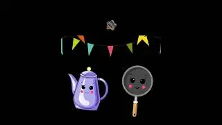 Happy Star Dancing - Kitchen Things Dance Animation #shorts