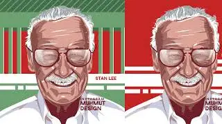 [TIMELAPSE] VECTOR ART PORTRAIT "STAN LEE" ✔✔