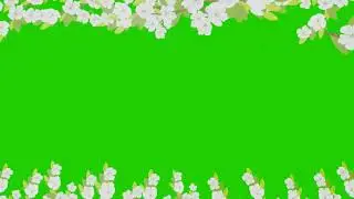 Green Screen Best Decoration White Cherry Blossom 