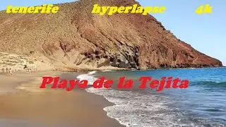 Hyperlapse, beach walk on Playa de la Tejita, Tenerife, March