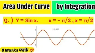 Find the Area Under Curve, Y = Sin x ,        ( x = -π/2  and x = π/2 ) | integration
