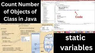 Java Tutorial | Count Number of Objects of Class in Java | static variables