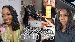 Summer BOHO BOB! | Knotless Braids|  Postpartum HAIRLOSS, Maintenance TIPS & More! YWigs
