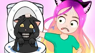 Мои питомцы 😺 Как мы прятали кота от ... (анимация) Настик
