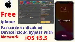 Iphone 6 - X  , Free icloud bypass with network ios-15.5 ( passcode or disabled) by unlock tool .