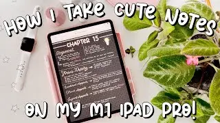 How I take notes for college on my M1 iPad Pro 2021  | *aesthetic* + fonts for iPad