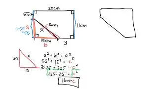How to find perimeter of a composite shape using Pythagorean theorem 2.2 gr 9 applied