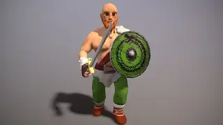 Cartoon viking rigging / 3ds max