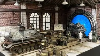 German World Invasion Diorama / WW2 Science-Fiction Time Portal scale 