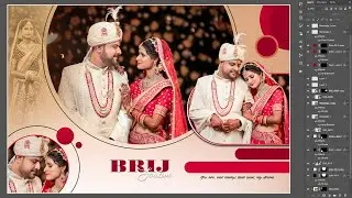 12x18 Wedding Album Design in Photoshop Hindi Tutorial 2023