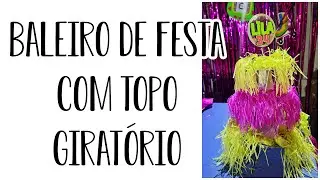 Baleiro de festa com motor giratório - Papelaria criativa com movimento #lilatelie