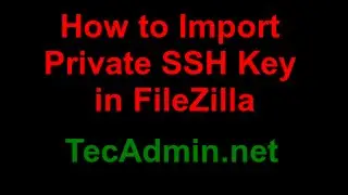 Steps to Import SSH/SFTP Private Key in Filezilla