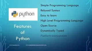 Learning Python || Advantages of Python || Features of Python || What is Dynamically typed?