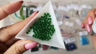 2.Распаковка посылки для вышивки. Кристаллы Swarovski, паетки Франция , бисер