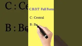 C.B.D.T  Full form  |  full form of CBDT  | #fullform