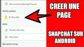comment creer une page Snapchat sur android