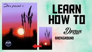 Easy tutorial for beginners- how to draw  beautiful background \ ibis paint x landscape drawing🏞️