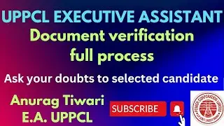 UPPCL EXECUTIVE ASSISTANT DOCUMENT VERIFICATION FULL PROCESS