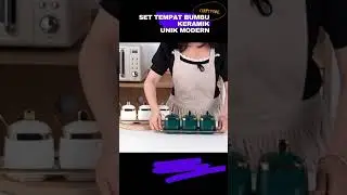 SET Tempat Bumbu Keramik  3 botol bumbu  1 nampan  3 sendok gold mewah elegan high quality #Shorts