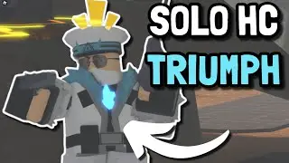 SOLO HARDCORE TRIUMPH ON AUTUMN FALLING WITH GATLING GUN | Roblox Tower Defense Simulator TDS