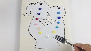 How To Draw Mother And Son / Double Exposure Painting Technique / Fork Painting