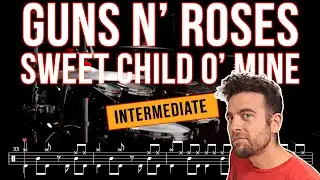 Guns N’ Roses - Sweet Child O’ Mine - Drum Cover (with scrolling drum score)
