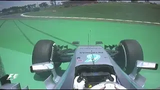 F1 2015 Brazilian GP Lewis Hamilton Spins to top spot in P3
