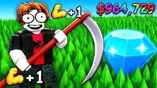 💲 I MOWED THE GRASS WITH INFINITE ROBUX UNTIL I BECAME THE #1 GLOBAL TOP PLAYER IN ROBLOX 🤑