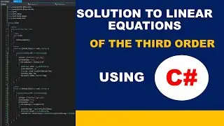 How to program Linear equation of the third order in C#