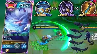 EXP LANE AULUS HYBRID TANK AND TRUE DAMAGE BUILD BEST FOR RANK UP - AULUS BEST BUILD AND EMBLEM 2025