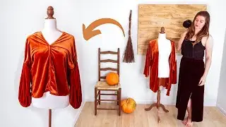 How to Sew a Lantern Sleeve Top-Fall Thrift Flip