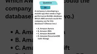 Q39: AWS cloud practitioner exam questions #aws #awscertification #awscertifiedcloudpractitioner