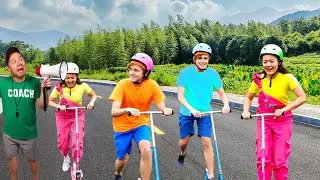Learning Bike Rules with Ellie Jimmy and Coach Rocco | Ellie Sparkles Show