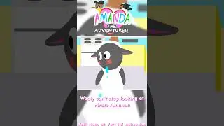 Wooly can't stop looking at Pirate Amanda
