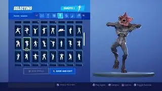 DEMOGORGON SKIN PREVIEW (100+ EMOTES) - Fortnite x Stranger Things 3
