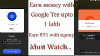 Google Tez app loot|₹51 signup and may win upto 1 lakh|Sketchware Tutorials