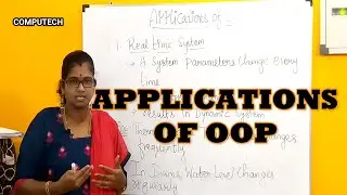 APPLICATIONS OF OOP || OOP IN C++ TAMIL || LEC – 13 || APRIL 2020 BY J PARVATHY