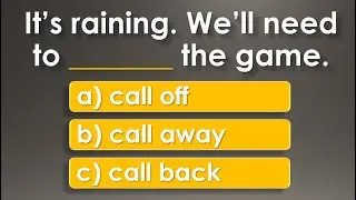 Phrasal Verbs - Call | English Vocabulary Test